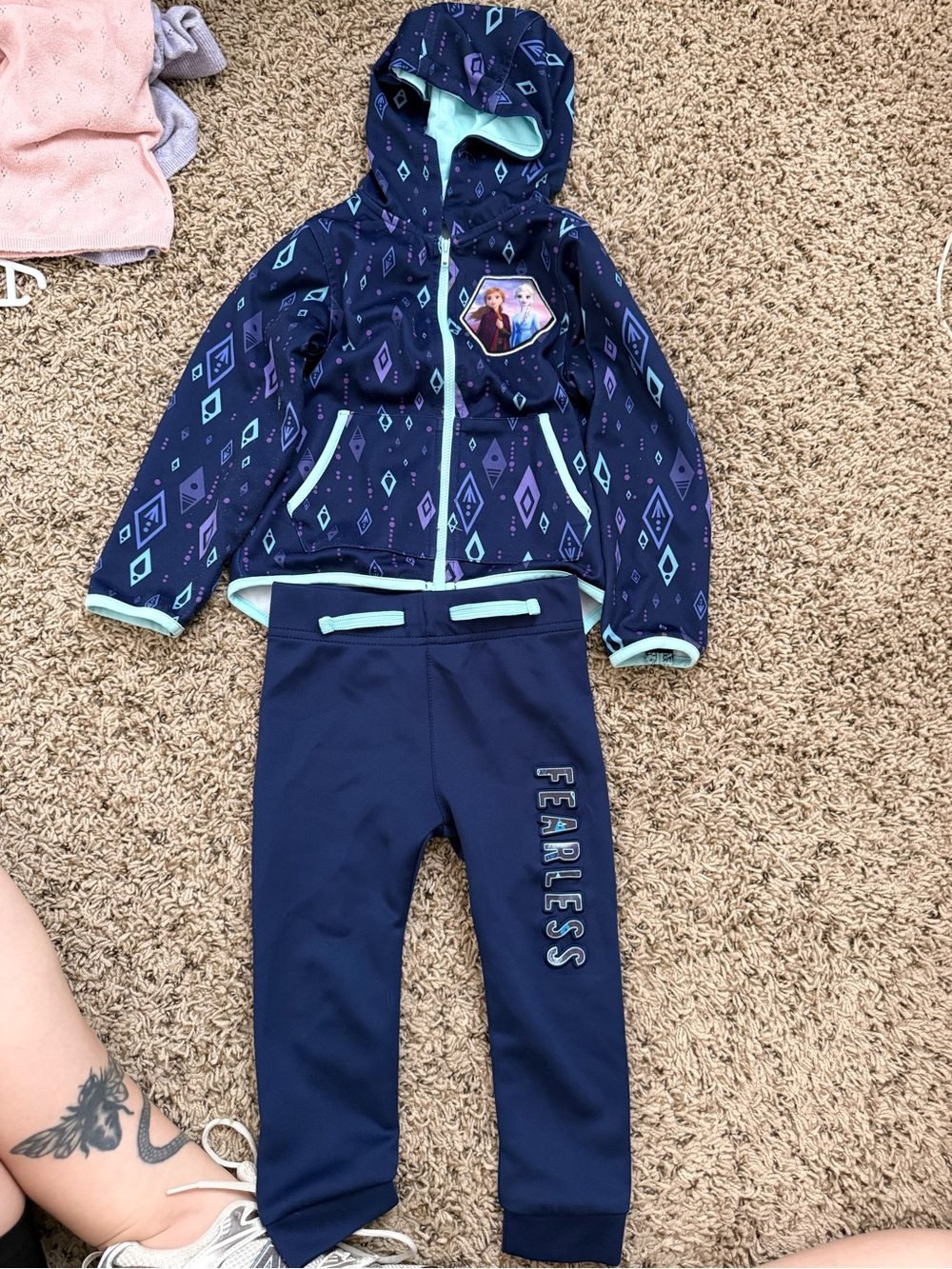 Disney Navy & Mint Frozen Hoodie and Joggers Set